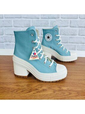 ⭐Converse Chuck 70 DE LUXE HEEL HI Platform 5.5 MEN Boots Sneakers Teal A08279C⭐